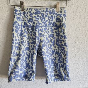 Calvin‎ Klein Blue and White Patterned Bike Shorts